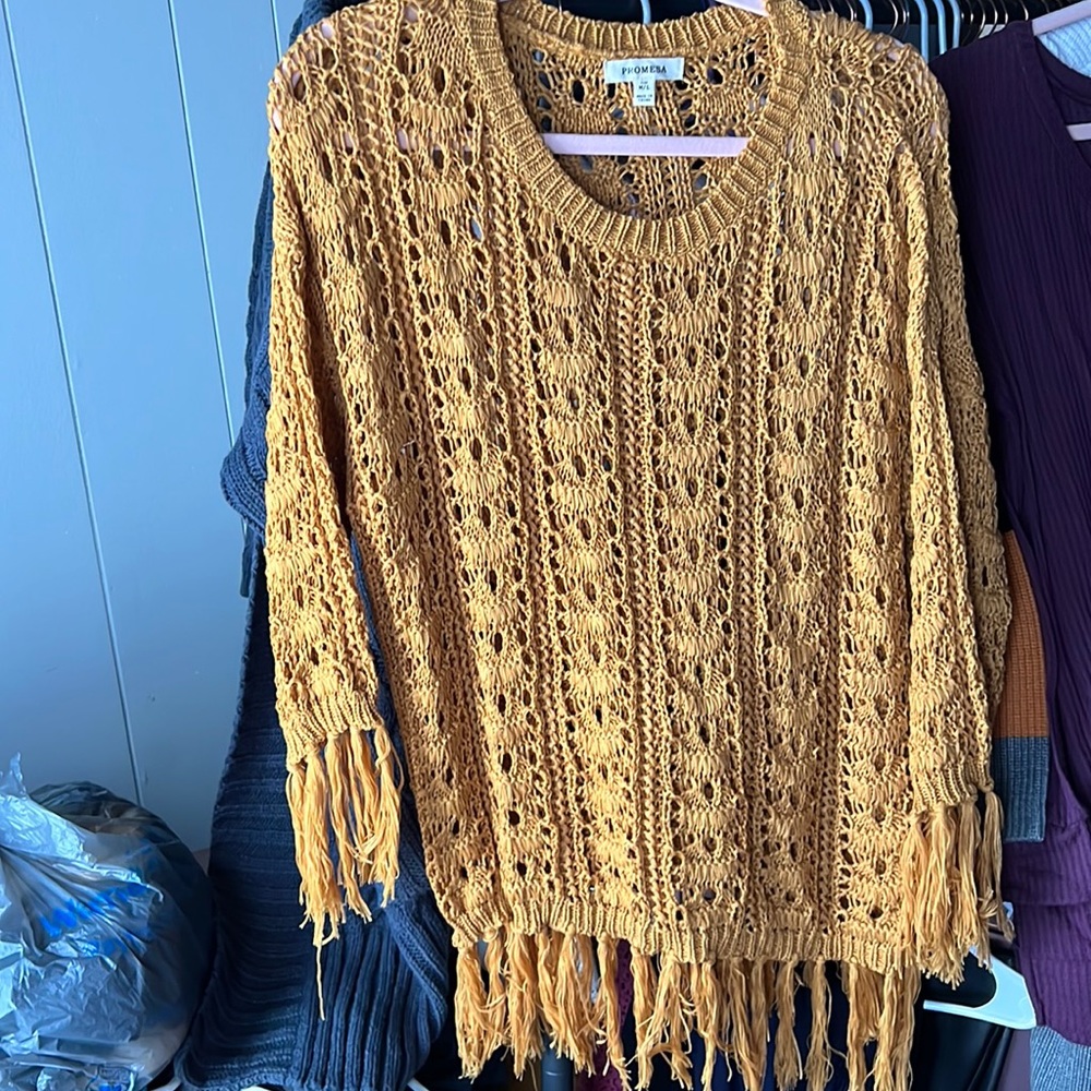 Promesa Mustard Loose Knit Sweater M/L